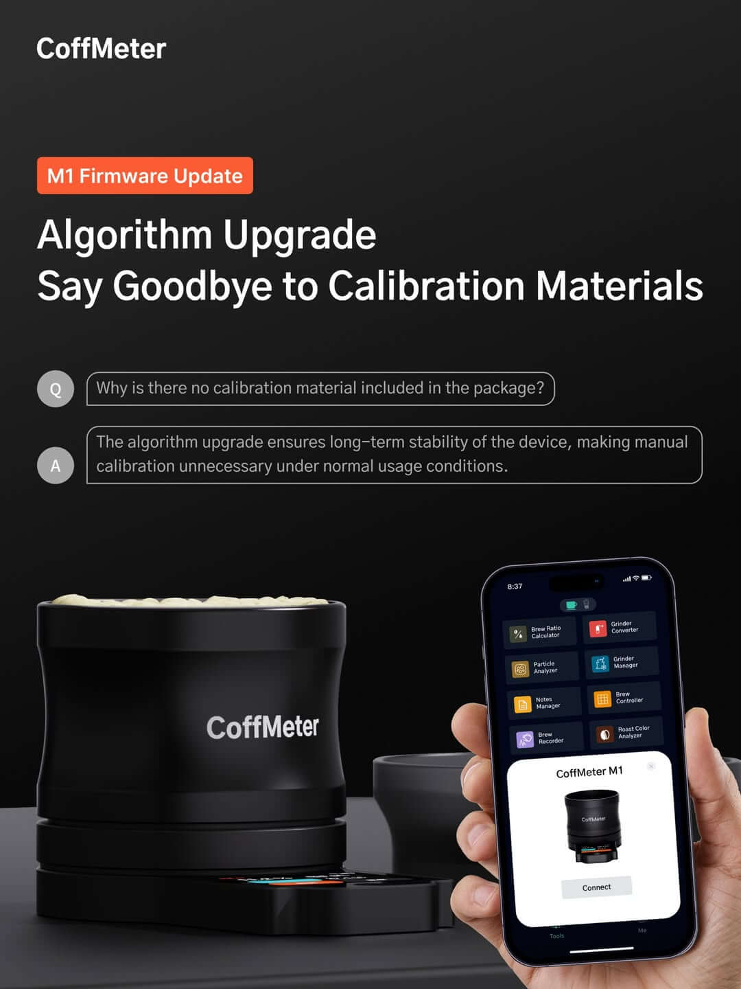 DiFluid CoffMeter M1 - Kaffe Fugt- og Densitetmåler - BloomVik