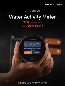 DiFluid CoffMeter W1 - Præcis og Bærbar Vandaktivitetsmåler til Kaffe - BloomVik