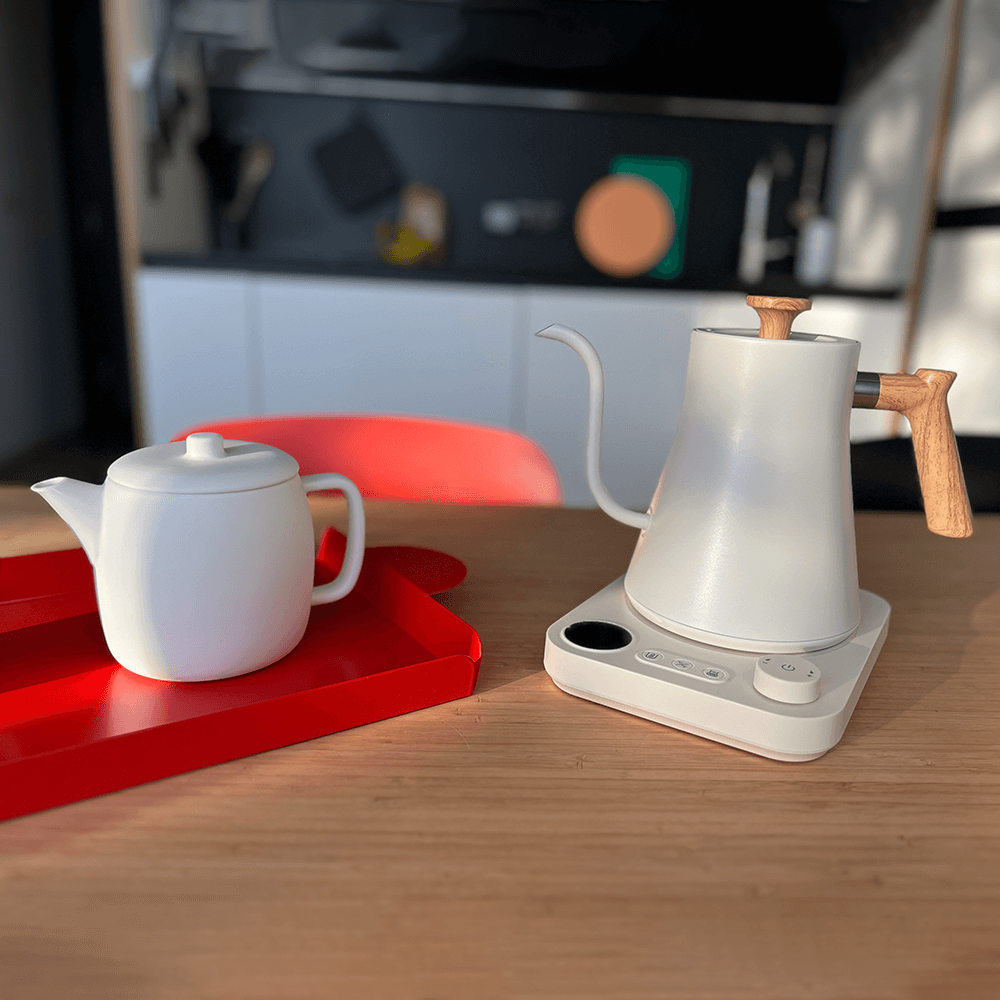 Svanehals Præcisions-Elkedel 0,9L – Temperaturkontrol 40-100°C - BloomVik